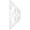 Ekena Millwork Set of Four Panels for 94 1/2"W x 32 1/4"H Monument Fretwork Wainscot Wall Paneling WPKP16X01X47MMT - alternate 3